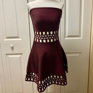 HOUSE OF CB plum cutout dress. Size Small